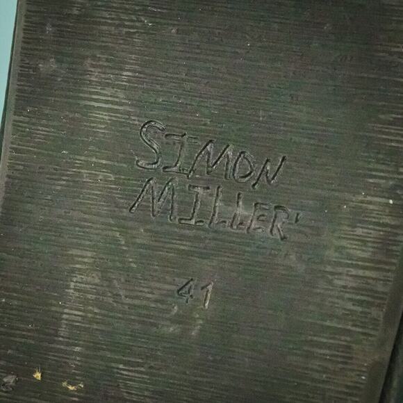 Simon Miller 41 Size 11 Black Chunk Leather Footbed Buckle Platform Sandals - Picture 6 of 6